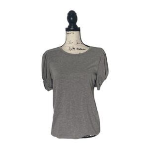 Bobeau Grey Puff Sleeve Juliet T-Shirt Women’s Size Small Short Sleeve Tee